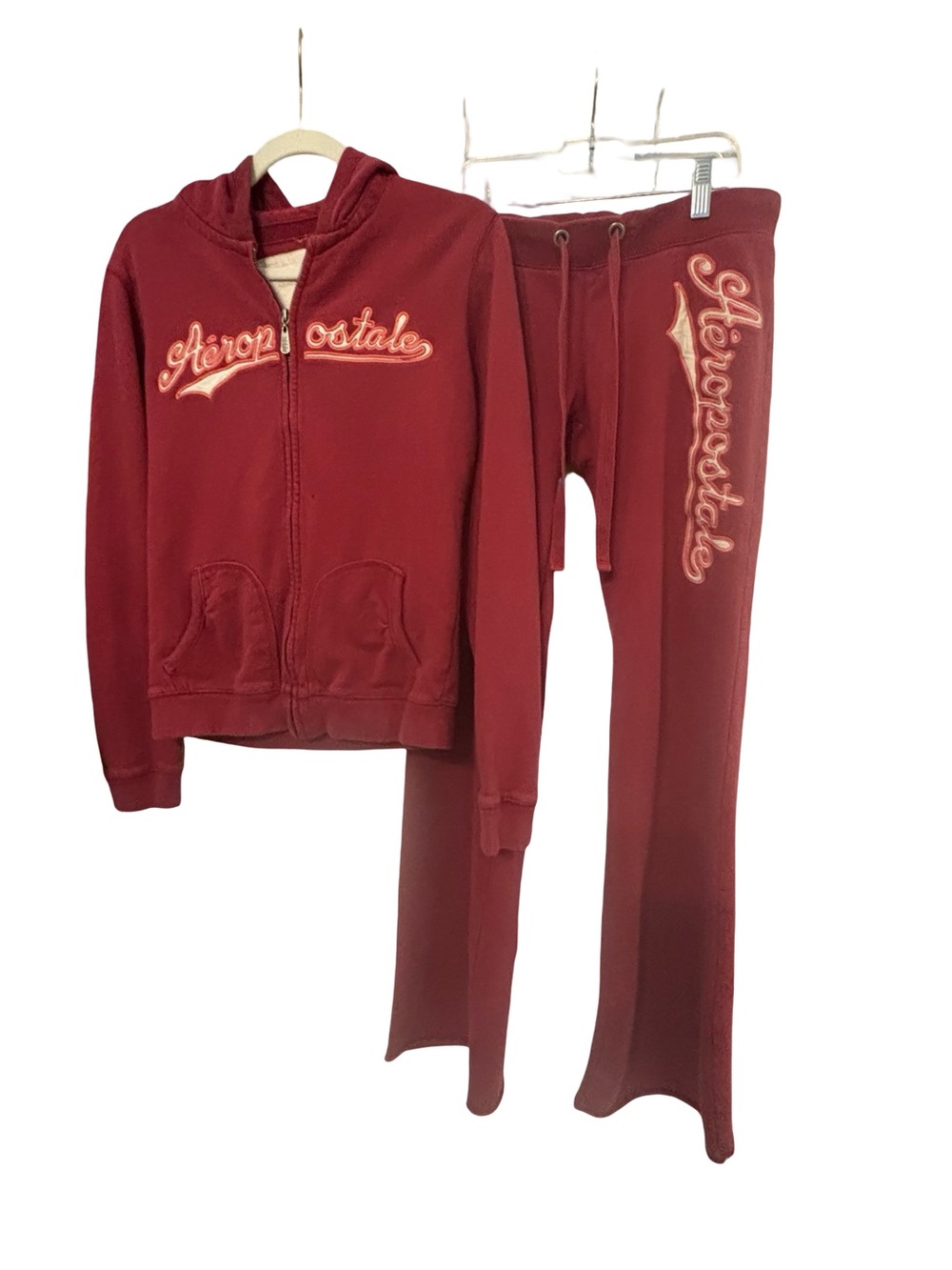 Aeropostale Y2K Iconic Women's Burgundy Pink Hoodie & Jogger Set